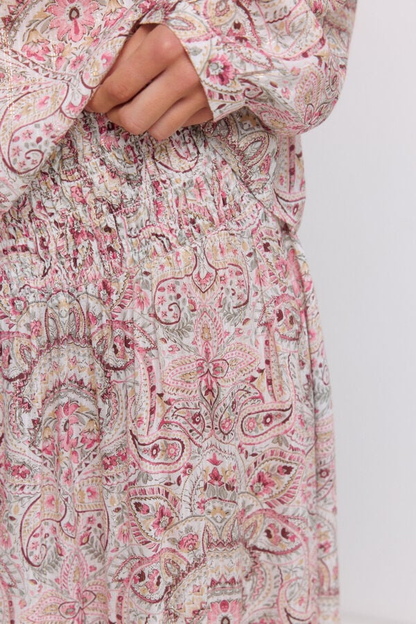 Springfield Printed ruffle blouse printed