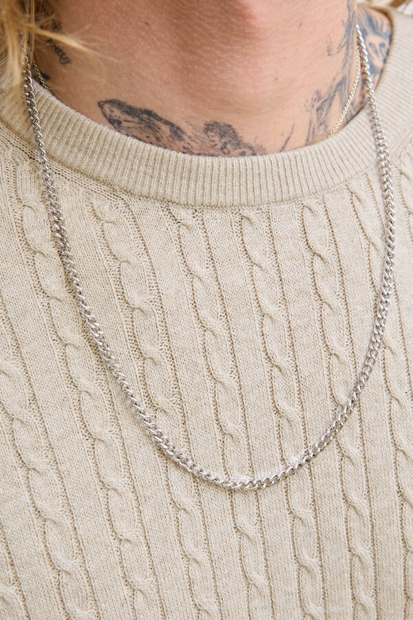 Jack & Jones Jersey de punto trenzado gris