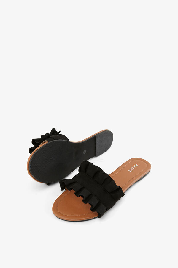 Pieces Flat slider sandal black