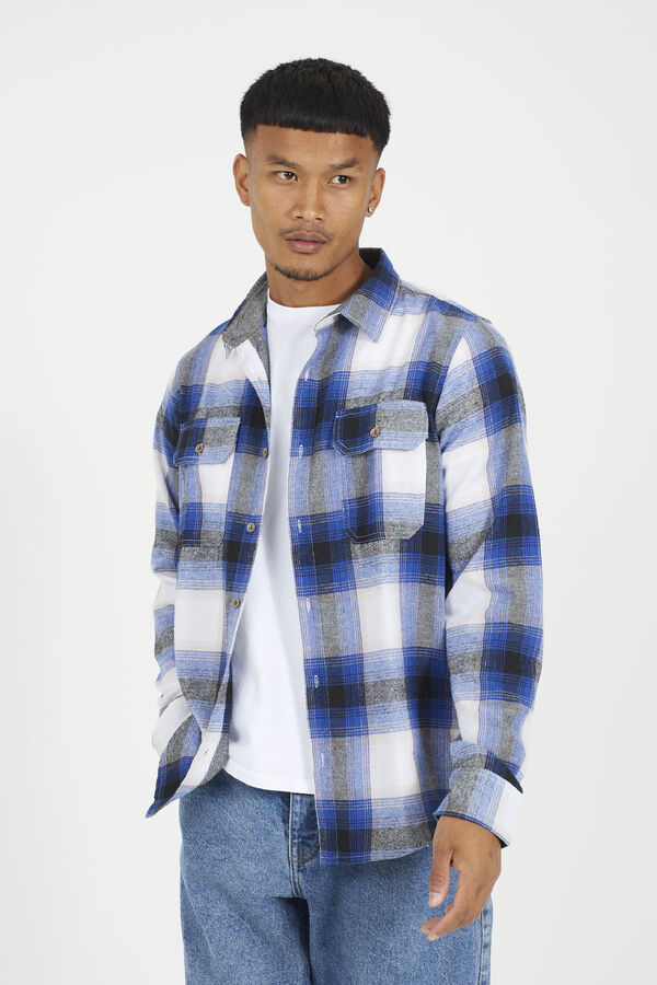 Brave Soul Checkered shirt blue