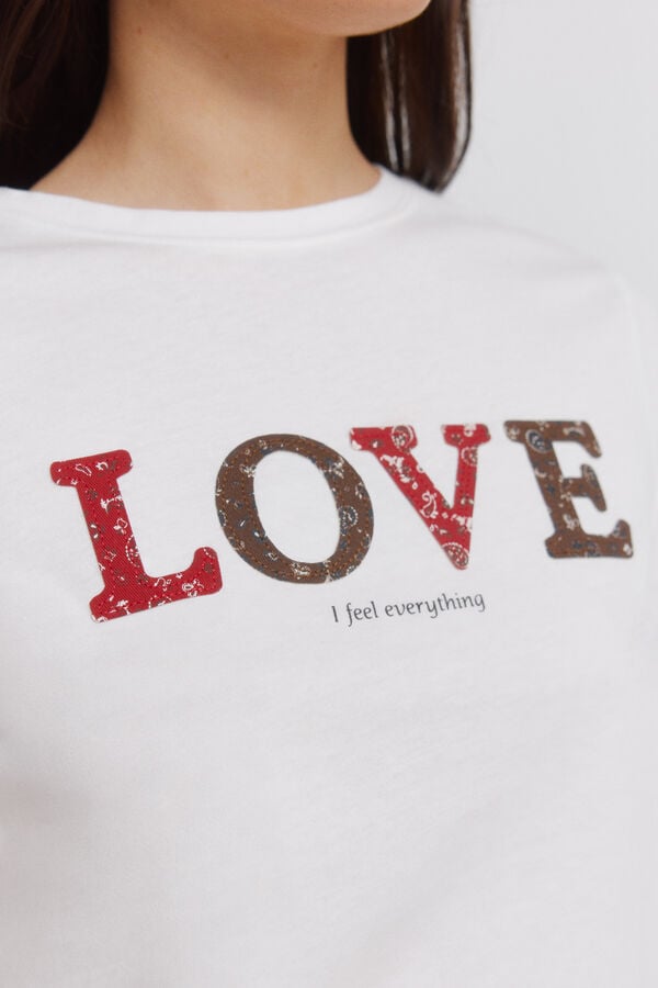 Springfield Cotton graphic T-shirt brown