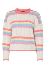 Pieces Knitted Sweater white