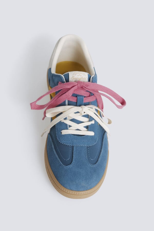 Springfield Leather retro sneaker blue