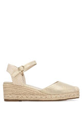 XTI Alpargata antelina cu&ntilde;a amarillo