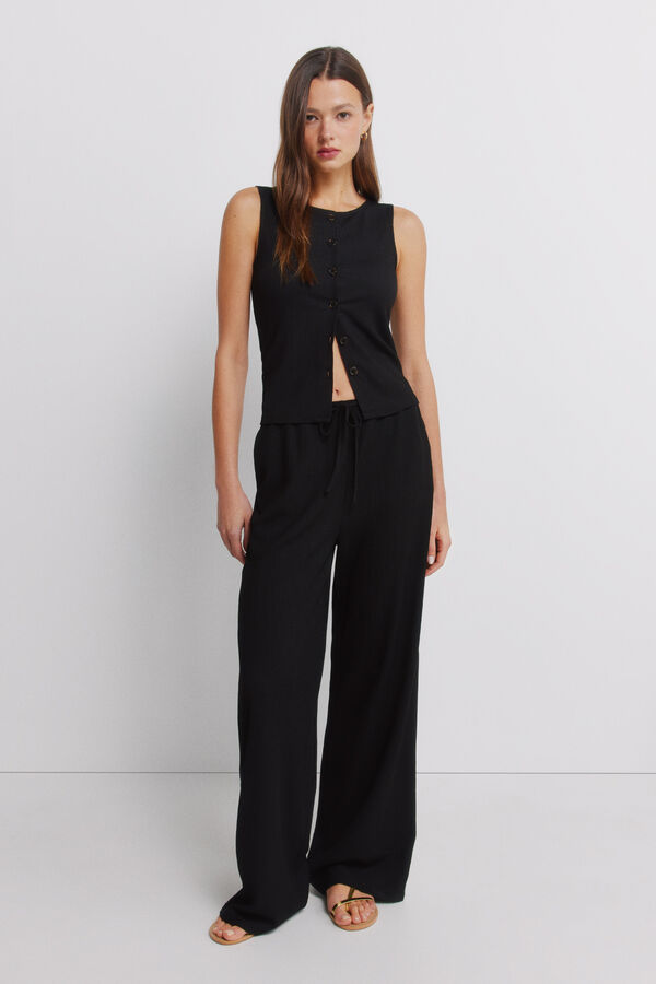 Springfield Button gilet black