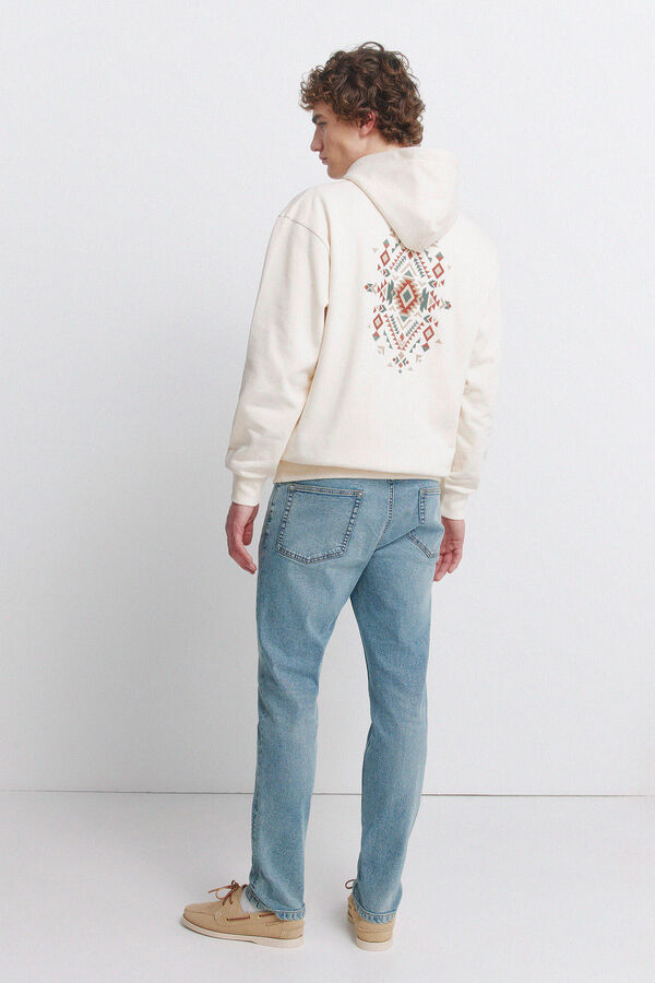 Springfield medium wash overdyed skinny fit jeans blue