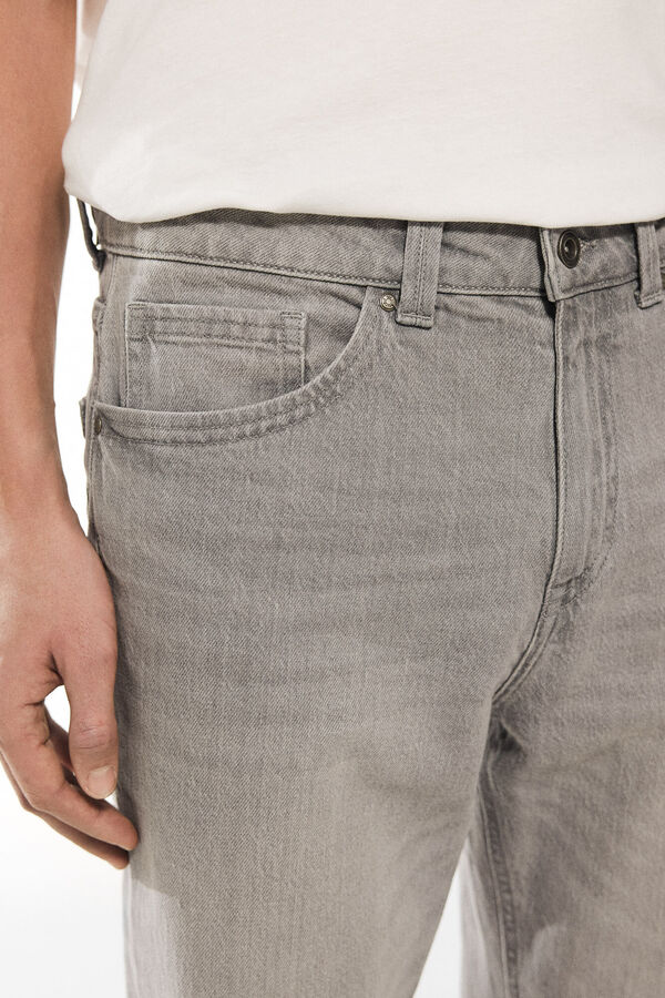 Springfield Grey medium wash regular fit jeans gray