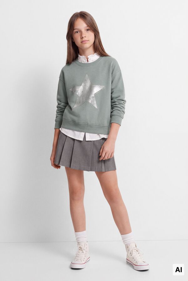 Springfield Kids Sweatshirt Estrela STUDS verde
