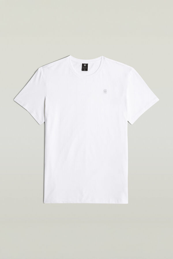 G-STAR Camiseta de manga curta com logo G-Star branco