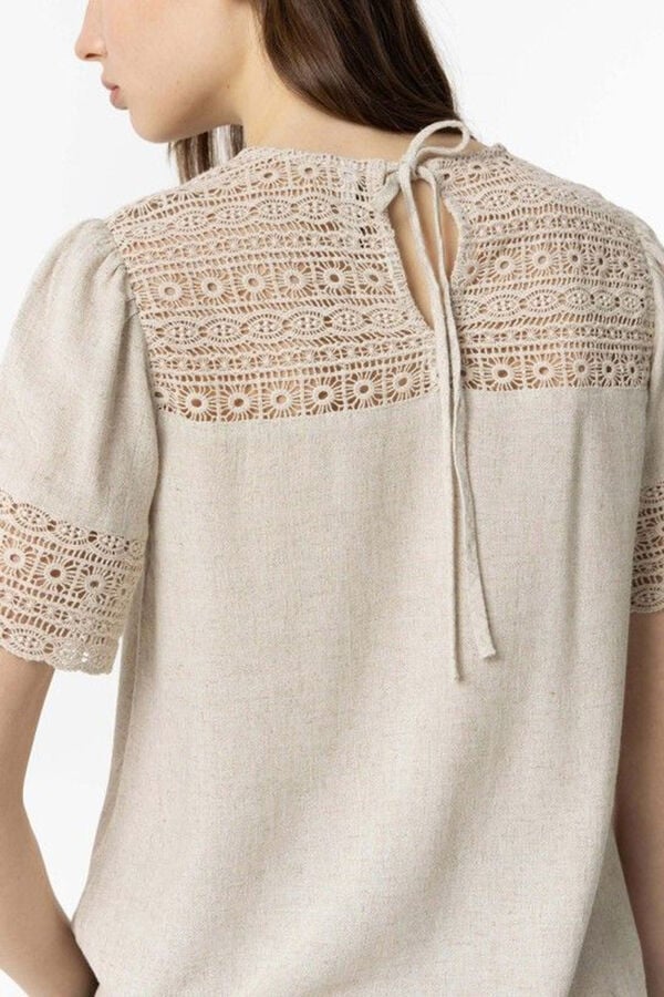 Springfield Rustic Blouse with Lace brown