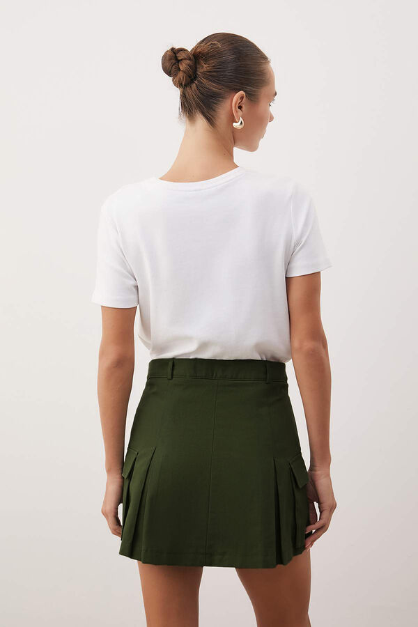 Trendyol Falda pantal&oacute;n con bolsillos kaki