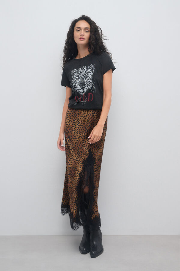 Only Printed short-sleeved T-shirt grey