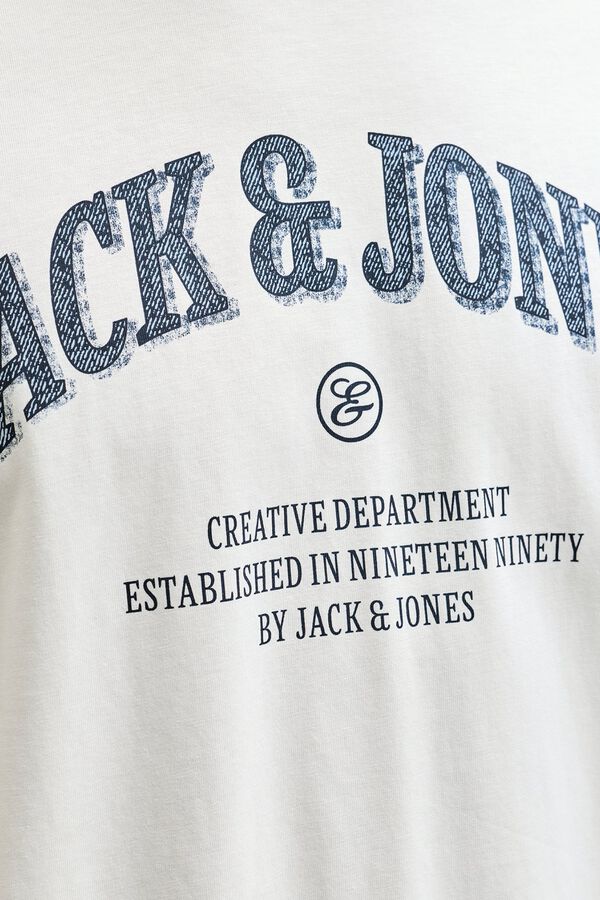 Jack & Jones Camiseta relaxed logo blanco