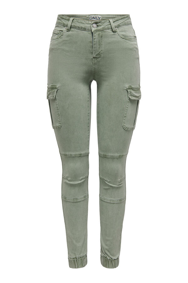 Only Pantal&oacute;n cargo slim fit verde
