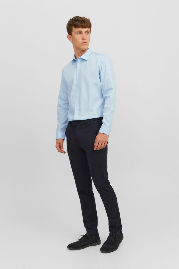 Jack & Jones poplin dress shirt blue