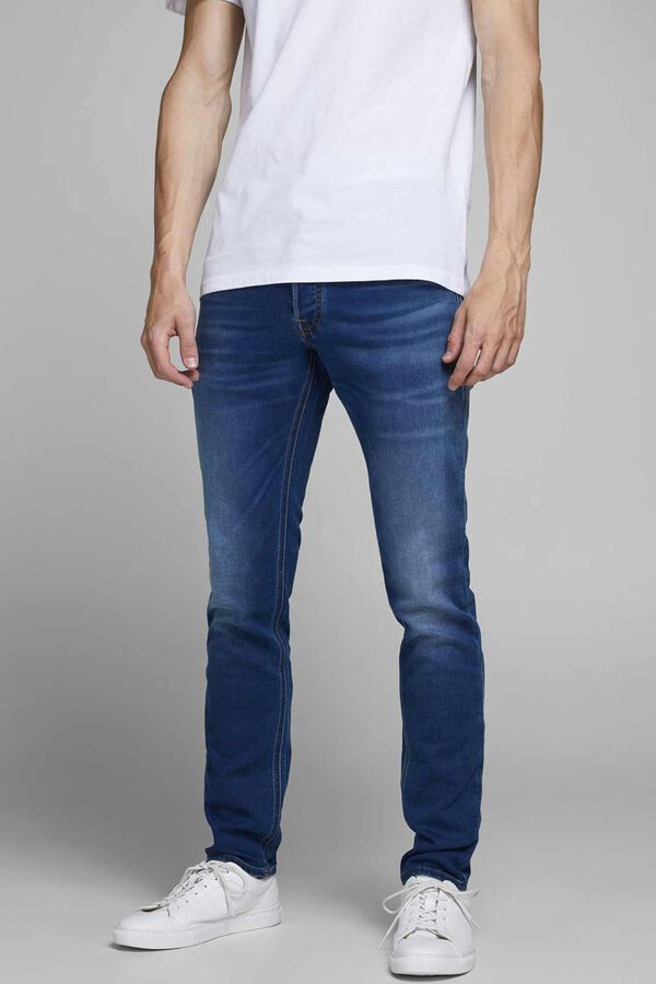 Jack & Jones Tapered-Jeans Slim Fit Blau