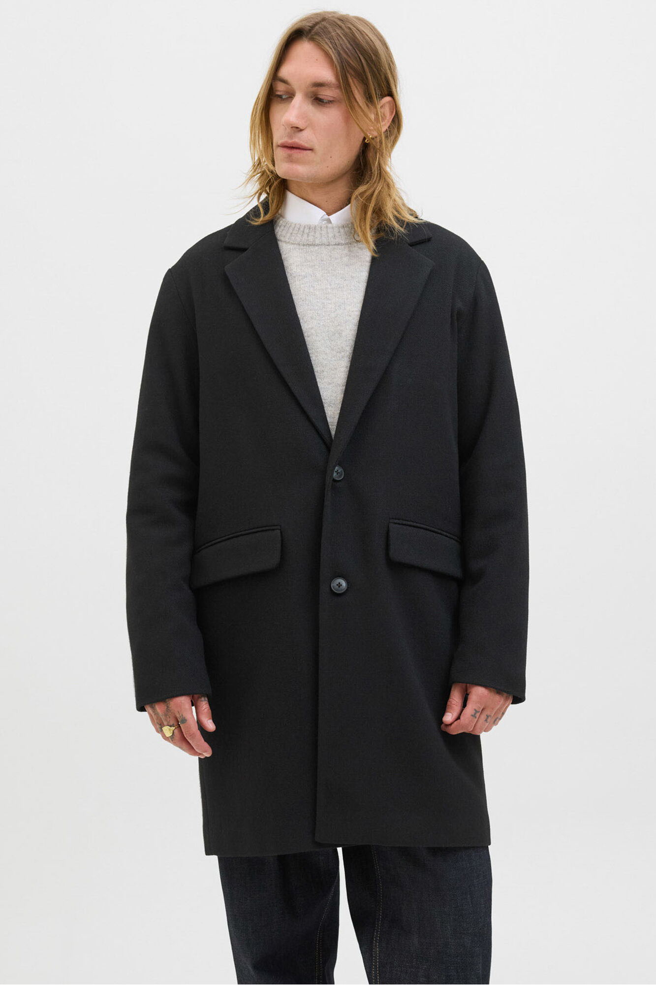 Jack & Jones Abrigo cuello italiano