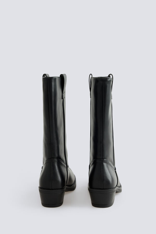 Springfield Square toe boot black