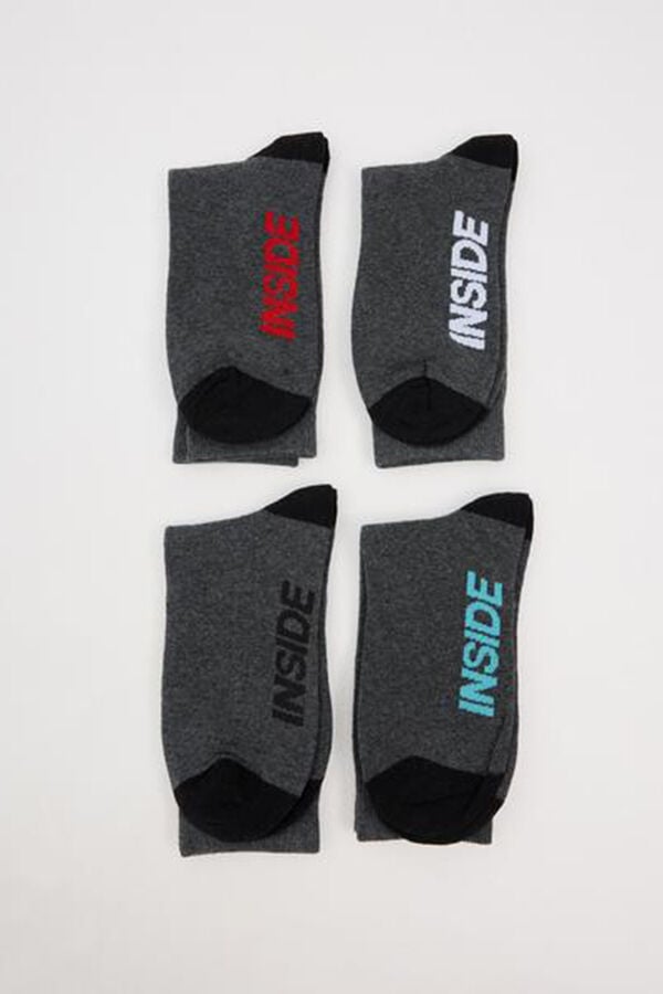 Springfield Pack of 4 grey socks grey