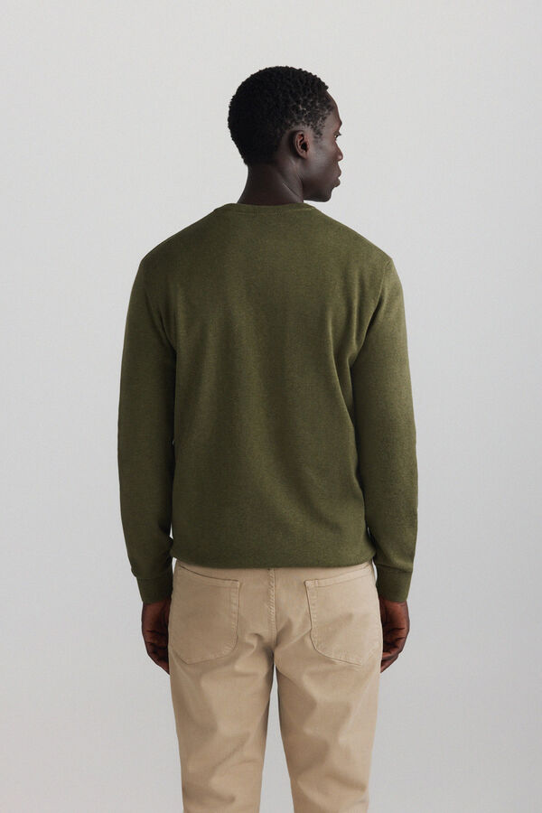 Springfield V-neck basic jumper green