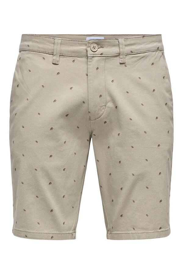 Springfield Micro-print Bermuda shorts nijanse braon