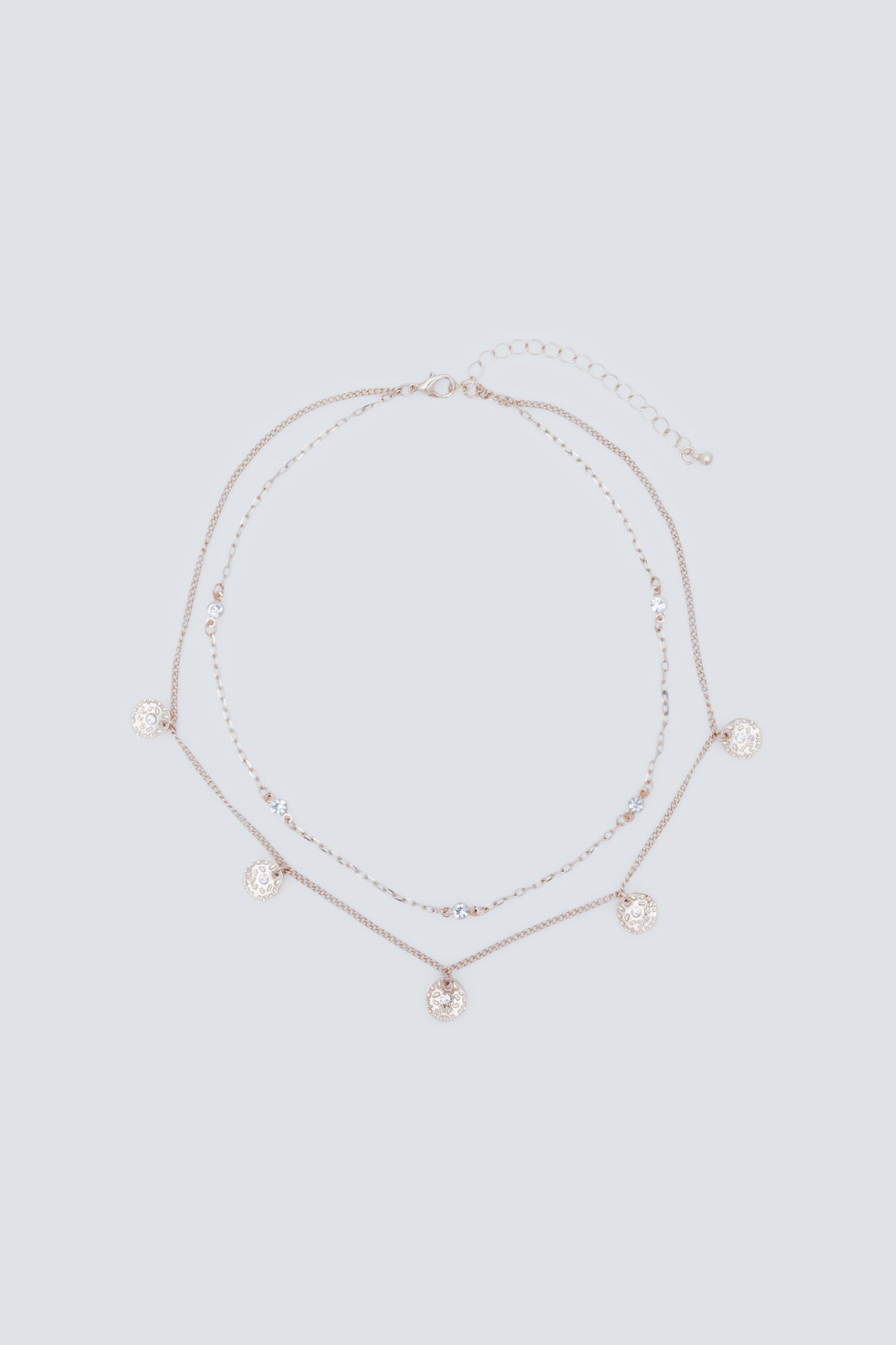 Springfield Collar doble piedras y monedas