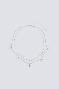 Springfield Double stone and coin necklace