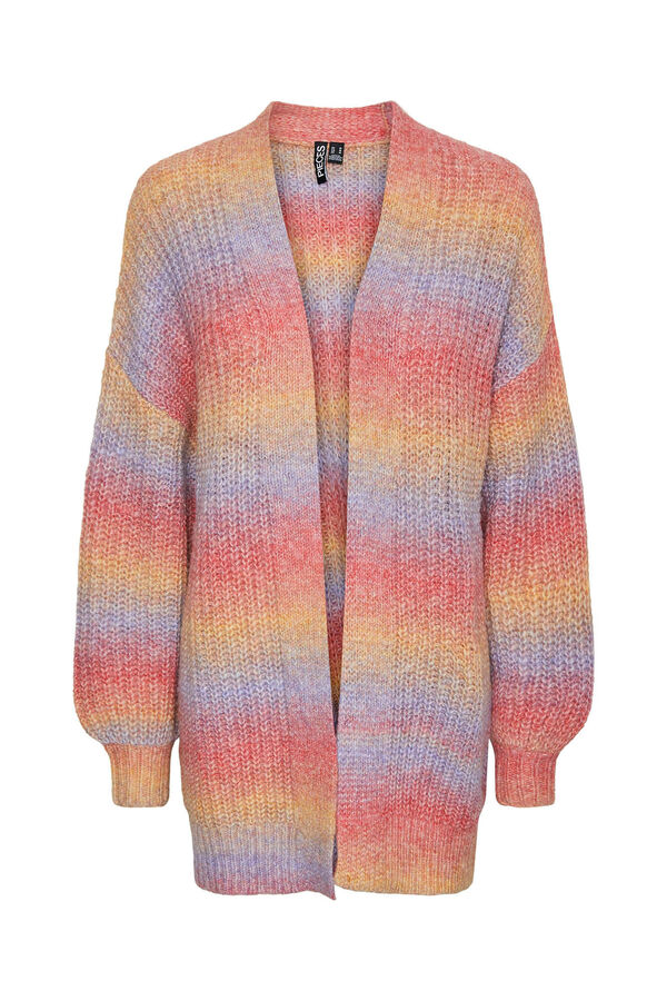 Pieces C&aacute;rdigan de punto multicolor morado/lila