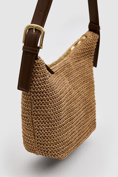 Inside Bolso hombro rafia
