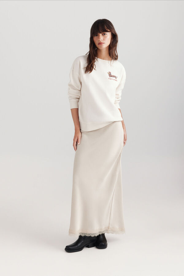 Springfield Sweat-shirt teckel blanc
