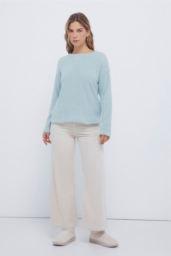 Springfield Chenille jumper with pearls green