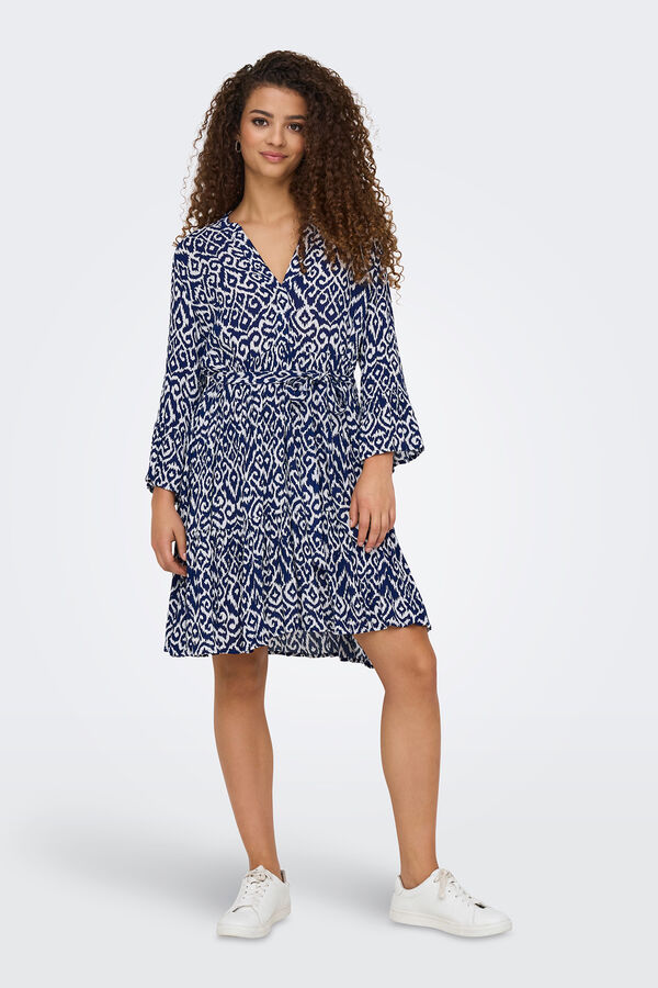 Only Francia ujjú rövid ruha kék