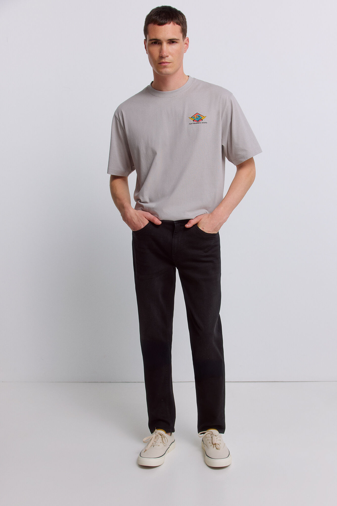 Springfield Crne skinny fit farmerke ispranog izgleda