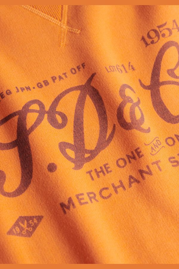 Superdry Round neck logo sweatshirt red