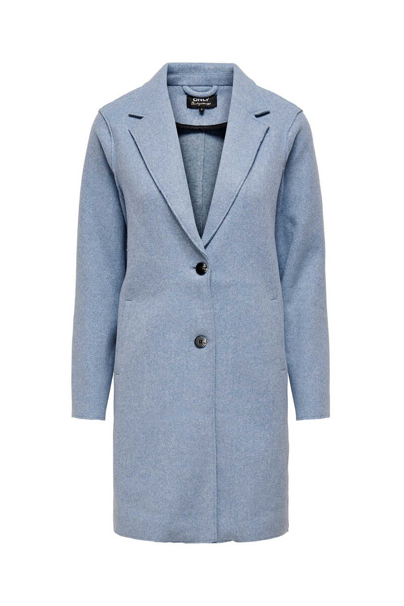 Springfield Coat with lapels and buttons. bluish