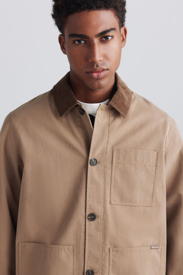 Springfield Cotton overshirt brown