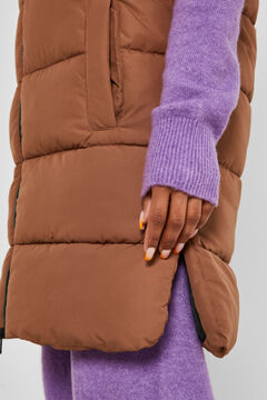 Springfield Long quilted vest brown
