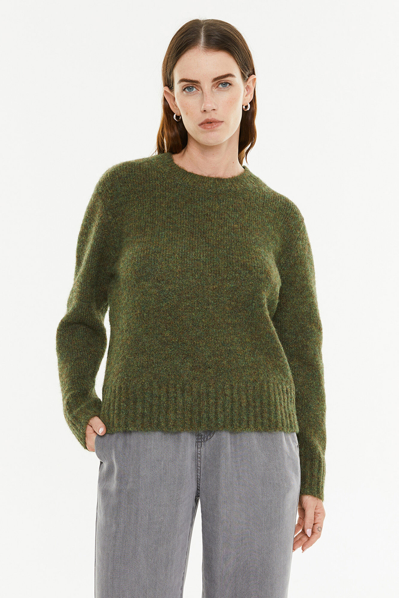 System Action Camisola de gola redonda