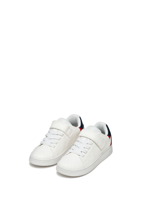 Geox Faux leather trainers white