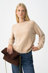 Tiffosi Relaxed Soft Fabric Jumper camel