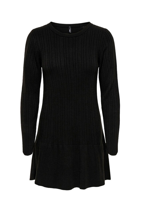 Only Vestido corto volante negro