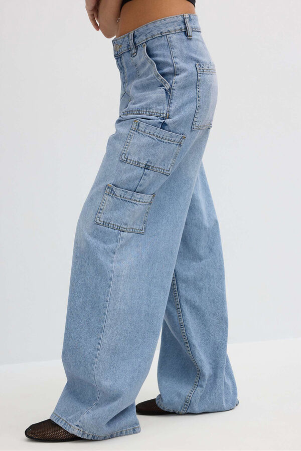 Inside Cal&ccedil;a Jeans de Perna Larga com Bolsos azul