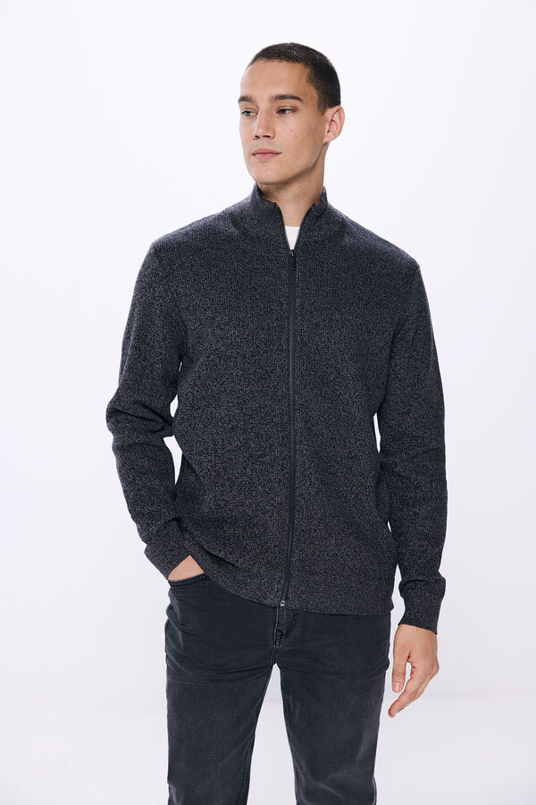 Springfield Zip up cardigan brown