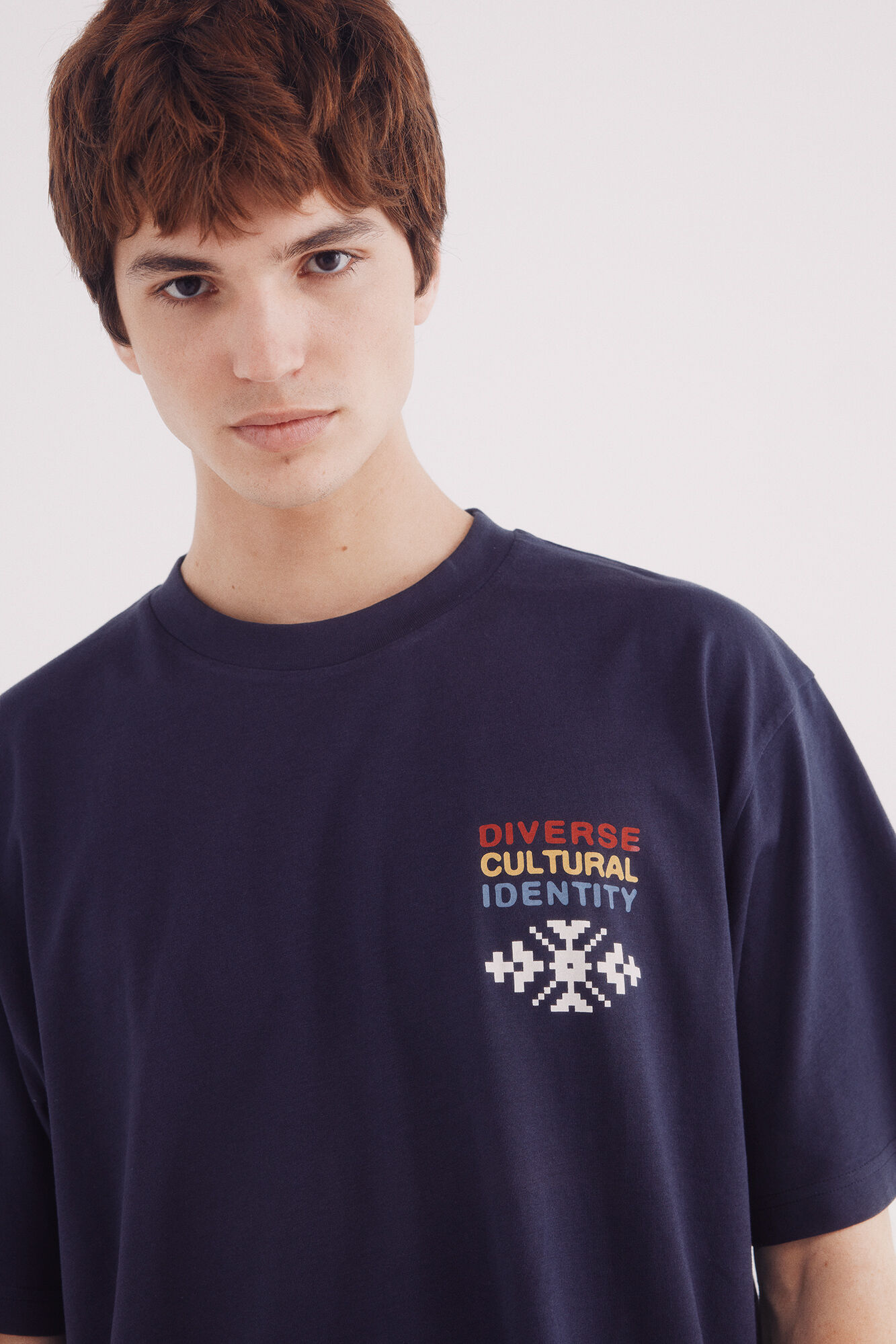 T-shirt Homme Springfield - Coupe Ample, Manches Courtes, En Coton, Avec Petit Imprimé Sur La Poitrine