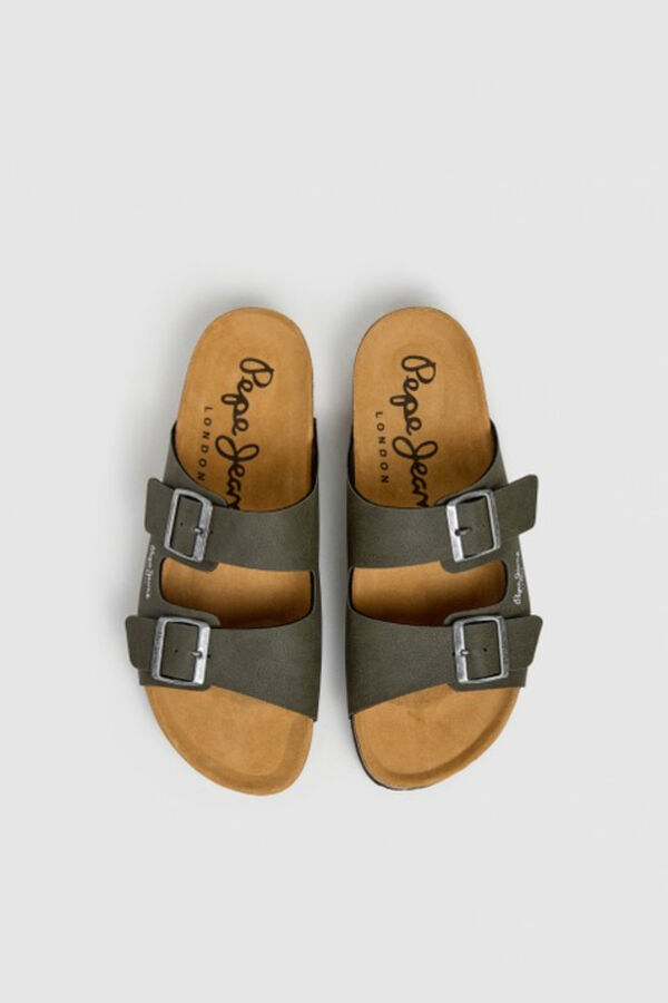 Pepe Jeans Double buckle anatomical sandals printed