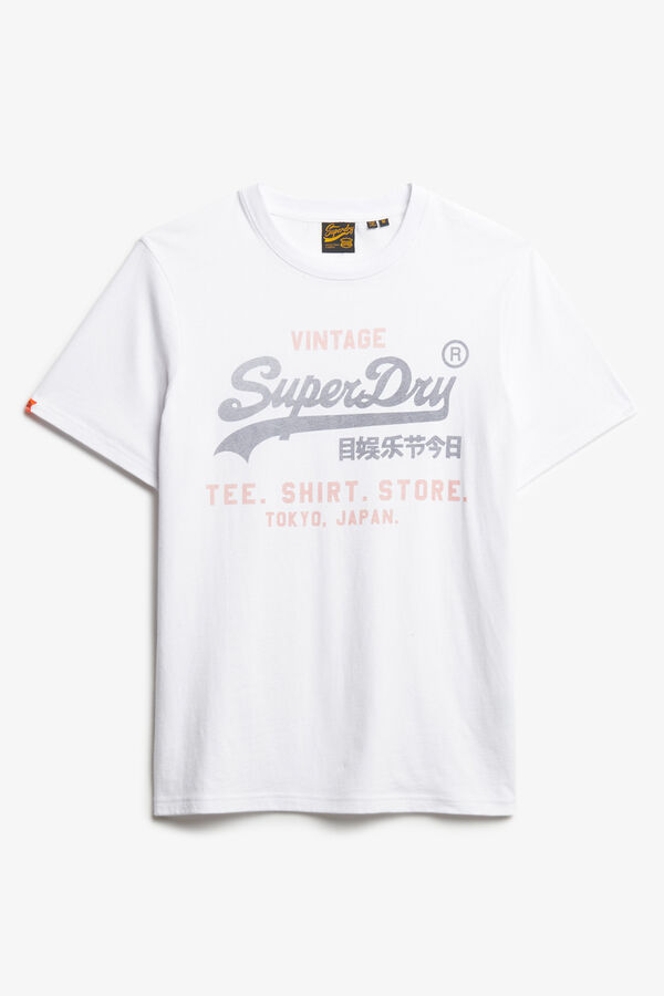Superdry Basic large logo short-sleeved T-shirt white