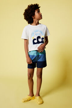Springfield Boy's colour block swim shorts blue