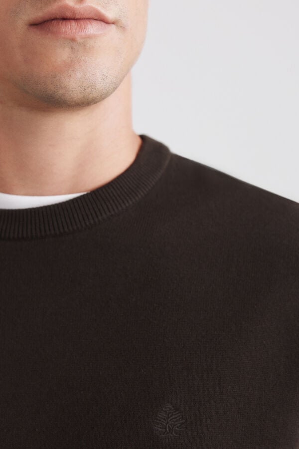 Springfield Basic round neck jumper nude