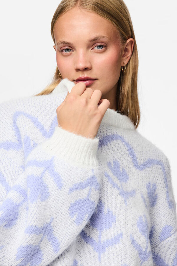 Pieces Floral print round neck sweater printed