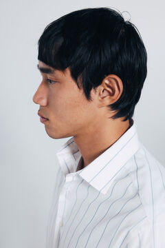 Springfield Striped poplin T-shirt